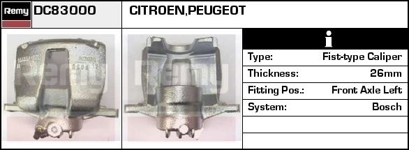 DELCO REMY Тормозной суппорт DC83009